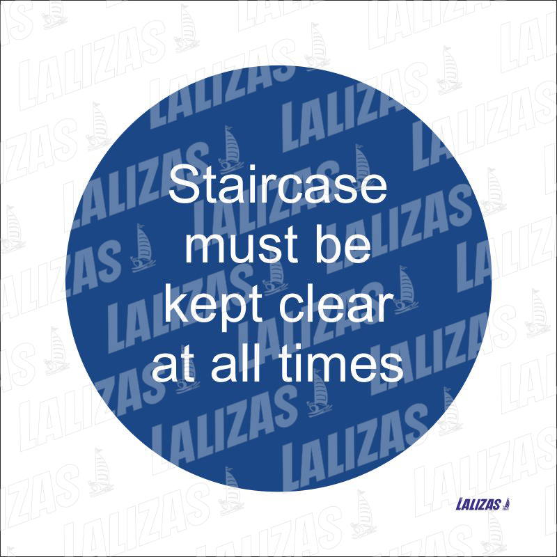 Staircase Must Be Kept Clear At All Time image